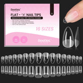 Beetles Flat-X amande carré court, adaptée pour ongles plats, offre une pose confortable.