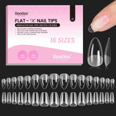 Beetles Flat-X amande-coffin tips, pose nette et confortable sur l’ongle.