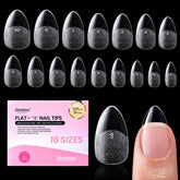 Beetles Flat-X amande short, embouts prêts à poser pour un look naturel.
