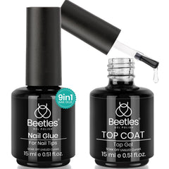 Beetles Gel Colle Ongles 15ml, fixation précise pour extensions durables et naturelles.