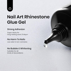 Beetles Gel, fixation fiable des décorations 3D sur ongles.