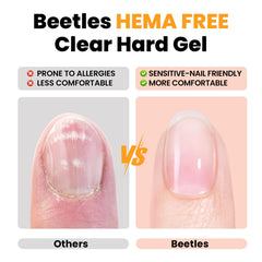 Beetles Gel Dur extension ongles, démonstration d’extension élégante et durable.