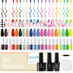 Beetles Gel Liner Ensemble – lignes nettes pour l'art des ongles tendance.
