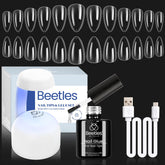Beetles Gel Nail Kit avec lampe UV LED compacte pour durcissement rapide.