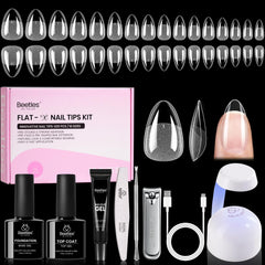 Beetles Gel Nail Kit Flat-X ensemble extensions pour ongles, pratique à domicile.
