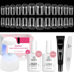 Beetles Kit Gel Ongles Short Square – primer et déshydrateur pour une adhérence renforcée.