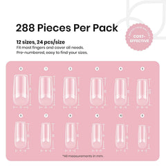 Beetles Gel Nail Tips Etch-X fini demi-mat pour un look naturel.