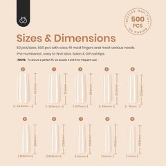 Beetles Gel Nail Tips pointe sans poncage pour ajustement précis