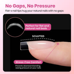 Beetles Gel Nail Tips Carrés Courts, application rapide et facile, sans limage excessive.