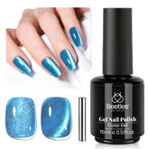 Beetles Gel Œil de Chat Bleu en bouteille prête à l’emploi, brillance durable.