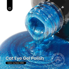 Beetles Gel Œil de Chat Bleu – effet œil de chat magnétique sur ongles.