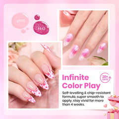 Beetles vernis gel Rose Paillettes: accents scintillants pour des ongles festifs