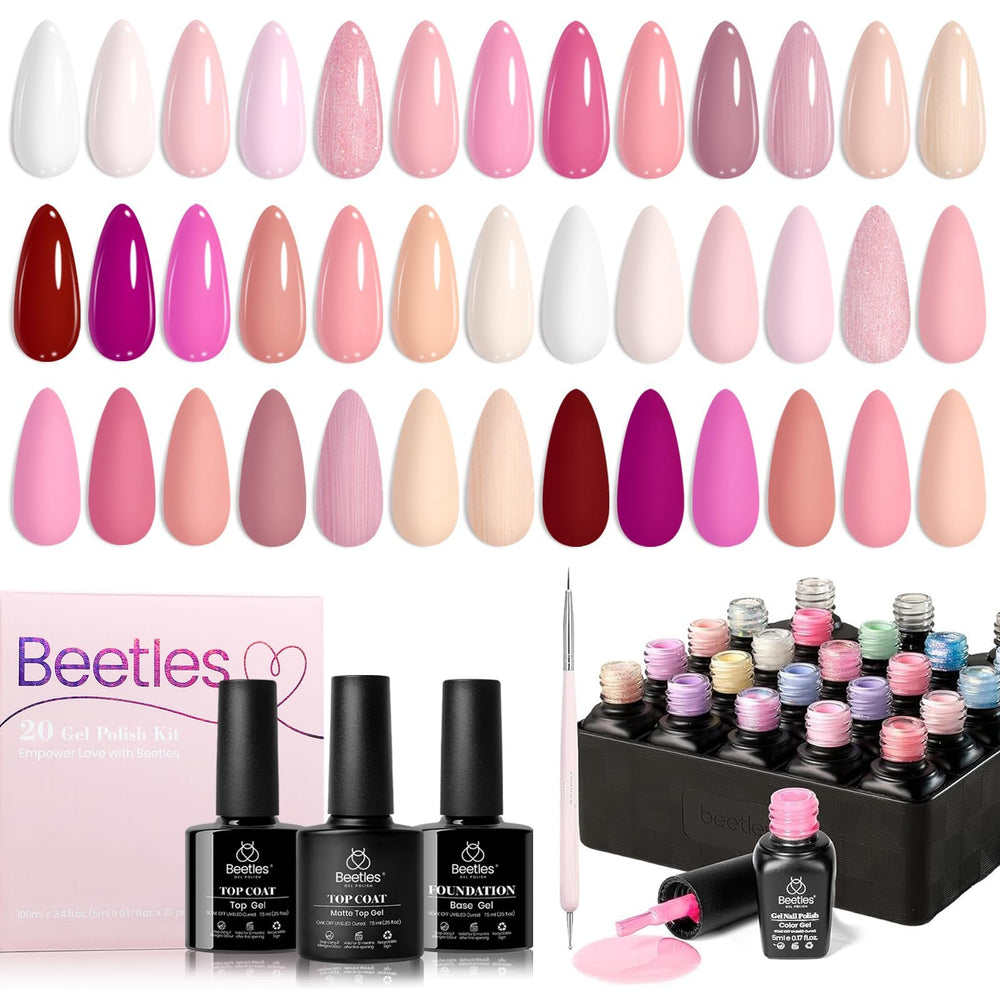 Beetles Gel Polish: palette de 20 couleurs nude et rose pour tous les looks