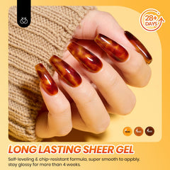 Beetles Amber Chic Yellow jelly polish delivers a natural-looking sheer wash.
