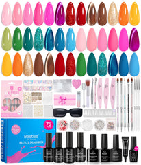 Beetles Gel Polish : boite ensemble 20 couleurs pour nail art polyvalent.