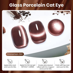 Beetles Cat Eye brun Cinnamon Girl avec aimant, pour un effet chat-eye élégant.