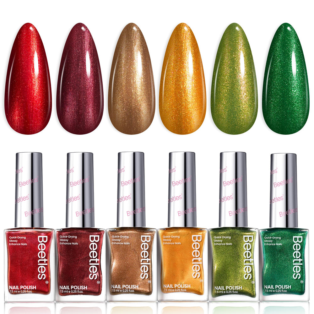 Beetles Gel Polish coffret Saint-Valentin – 6 couleurs pour une manucure rapide et chic.