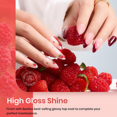 Beetles Gel Polish coffret Saint-Valentin rose pâle – fini doux et glamour quotidien.