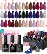 Beetles Gel Polish ensemble 20 couleurs neutres et scintillantes pour une manucure variée