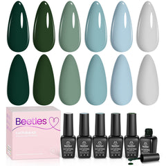 Beetles Gel Polish Misty Forest, palette polyvalente prête à porter.