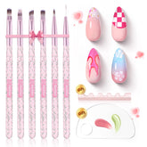 Ensemble de brosses Beetles Gel Polish pour motifs d'ongles précis et durables.