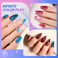 Beetles Gel Polish : gels Cat Eye effet 3D changeant selon la lumière.