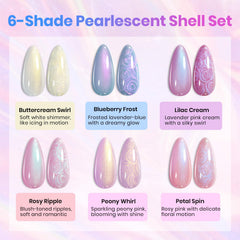 Beetles Gel Polish reflets nacrés – palette 6 couleurs, éclat longue durée