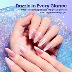 Beetles Gel Polish Romantique Galaxie – œil-de-chat lilas, touche romantique et polyvalente.