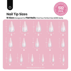 Beetles Tipex: boîte 512 pièces pour ongles renforcés.