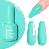 Beetles Vert Cascade, bouteille montrant la teinte idéale pour une manucure durable.