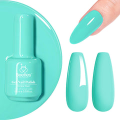 Beetles Vert Cascade, bouteille montrant la teinte idéale pour une manucure durable.