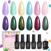 Beetles Glitter Gel Polish purple sparkle for nail art and shine