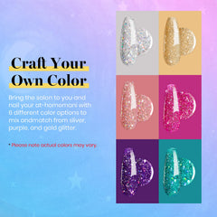 Beetles Glitter Gel Polish kit metallic shimmer for versatile nail art looks.