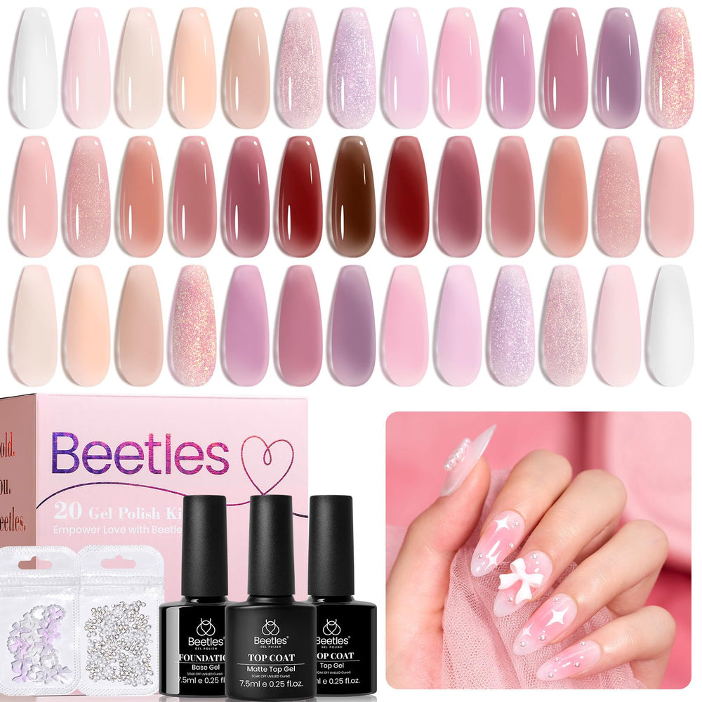 Beetles Jelly Gel Nail Kit : 20 couleurs pour divers looks