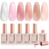 Beetles Jelly Gel vernis ensemble de 6 couleurs, idéal pour varier le look.