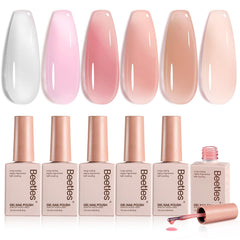 Beetles Jelly Gel vernis ensemble de 6 couleurs, idéal pour varier le look.