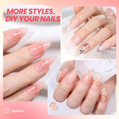 Beetles Jelly Gel vernis nude lueur pour une finition subtile et longue tenue.
