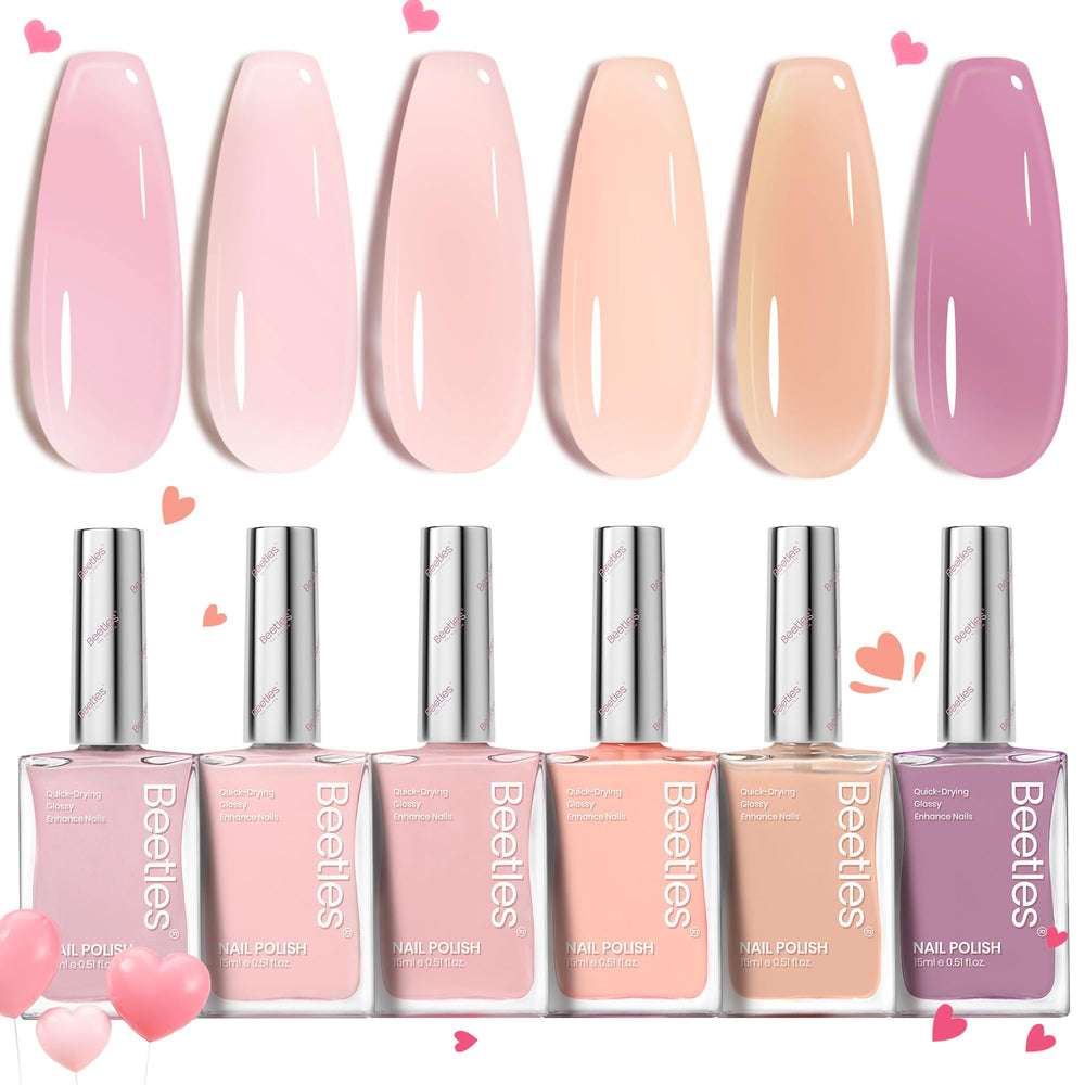 Beetles Jelly Nail Polish pink Velvet Glow shade for vibrant at-home color