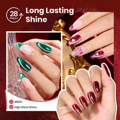 Beetles Jewel Parade vernis vert avec effet cat eye, style chic