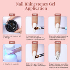 Beetles Kit Adhésifs Ongles Décorations Coffret, parfait pour le bricolage.