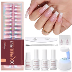 Beetles kit ongles a poser Rose – boîte complète prête à l’emploi pour une manucure maison pratique.