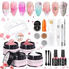 Beetles kit-ongles-gel-3d-kit: extensions simples et motifs 3D possibles.