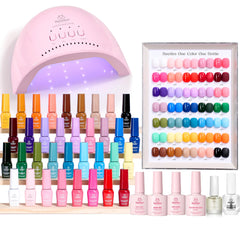 Beetles kit gel 68 pièces avec lampe UV, prêt pour une manucure maison efficace