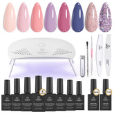 Beetles Gel Polish Kit avec lampe UV, idéal pour le fait maison.