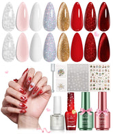 Beetles Merry Glow rouge: couleur vive pour une manucure festive et durable.