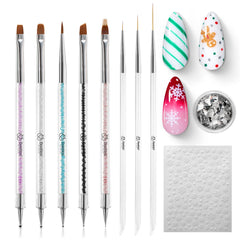 Beetles Nail Art Brushes ensemble: kit complet pour débutants et passionnés.