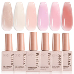 Beetles Nude Gel Polish Set — bouteilles visibles pour une manucure durable à domicile