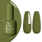 Beetles Vernis Gel Olive Vert en flacon, couleur tendance pour une manucure durable.