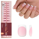 Beetles ongles à poser rose, ensemble complet pour manucure rapide.