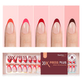 Beetles: ongles adhésifs rouge à pointe française Saint-Valentin pour un look rapide